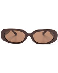 Linda Farrow - Cara Oval-frame Tinted Sunglasses - Lyst