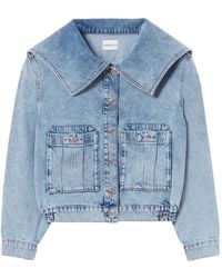 Claudie Pierlot - Veste En Jean À Poches À Rabat - Lyst