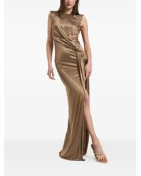 Elisabetta Franchi - Knotted-Detail Open-Back Dress - Lyst