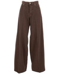 Haikure - Gerafelde Jeans Met Leren Label - Lyst