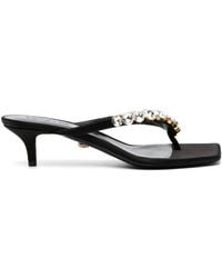 Versace - 55mm Crystal-embellished Thong Mules - Lyst