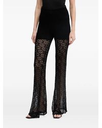 Silvian Heach - Lace-Knit Flared Trousers - Lyst