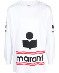 Isabel Marant - Logo-print Organic-cotton T-shirt - Lyst
