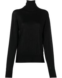 Jil Sander - Fitted Cashmere Blend Sweater - Lyst