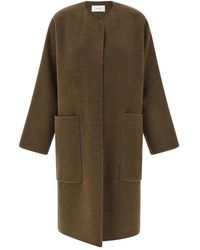 The Row - Tiberus Crew-neck Pocket Coat - Lyst