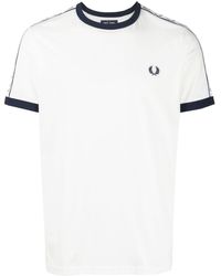 Fred Perry - Embroidered-logo Crew-neck T-shirt - Lyst