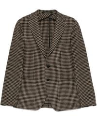 Tagliatore - Blazer Met Pied-De-Poule Print - Lyst