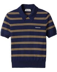 Miu Miu - Polo De Punto De Seda Y Cachemir - Lyst