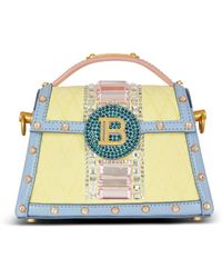 Balmain - B-buzz Dynasty Embellished Suede Handbag - Lyst