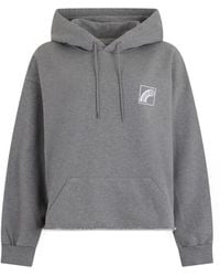MM6 by Maison Margiela - Graphic-Print Raw-Cut Hoodie - Lyst