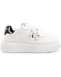 KARL LAGERFELD - Pearl-Embellished Platform Sneakers - Lyst