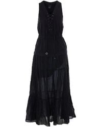 Pinko - Casarsa Lace-Up Tiered Dress - Lyst