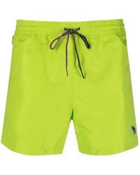 Paul Smith - Logo-Patch Drawstring Swim-Shorts - Lyst