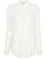 Forte Forte - Cotton Silk Voile Oversized Shirt Crochet Details - Lyst