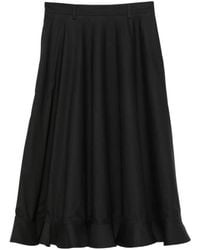 Moschino - Ruffled-Hem Midi Full Skirt - Lyst