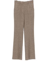 ERMANNO FIRENZE - Hose mit Fischgrätenmuster - Lyst