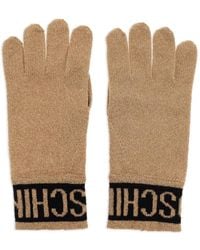 Moschino - Handschuhe mit Logo-Intarsie - Lyst