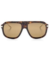 Gucci - Tortoiseshell-Effect Pilot-Frame Sunglasses - Lyst