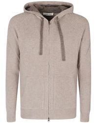 L.B.M. 1911 - Ribbed-Knit Zip-Up Hoodie - Lyst