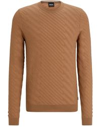 BOSS - Pullover mit diagonalem Muster - Lyst