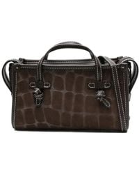 Gianni Chiarini - Small Marcella Joy Crocodile-Embossed Top-Handle Shoulder Bag - Lyst