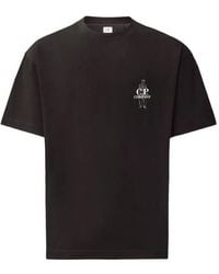 C.P. Company - Logo-Embroidered T-Shirt - Lyst