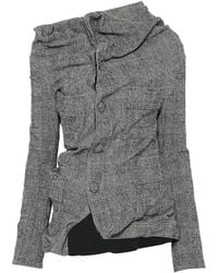 Junya Watanabe - Check-Pattern Draped Jacket - Lyst