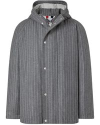 Thom Browne - 65 Flannel Cropped Football Parka - Lyst
