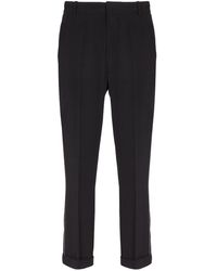 Balmain - Rhinestone-embellished Tailored Trousers - Lyst