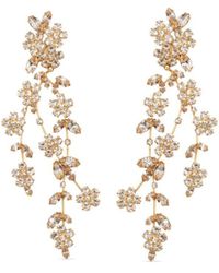 Jennifer Behr - 18kt Gold Plated Vincentia Crystal Drop Earrings - Lyst