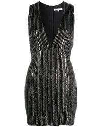 Patrizia Pepe - Sequin-Embellished V-Neck Minidress - Lyst