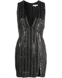 Patrizia Pepe - Robe Courte Ornée De Sequins À Col V - Lyst