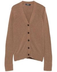 Max Mara - Logo-Embroidered V-Neck Cardigan - Lyst
