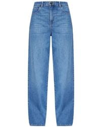 Emporio Armani - Logo-Plaque Straight-Leg Jeans - Lyst