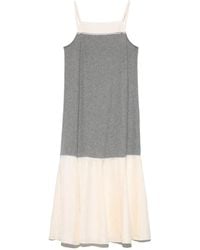 Bimba Y Lola - Melange Two-Material A-Line Dress - Lyst