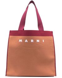 Marni - Handtasche Mit Logo-Print - Lyst
