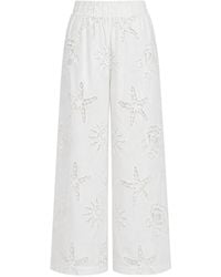 Miss June - Cut-Out Starfish-Print Palazzo Pants - Lyst