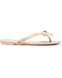 carvela white flip flops