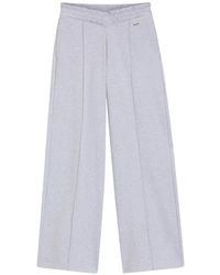 HUGO - Logo-Plaque Wide-Leg Track Pants - Lyst