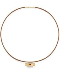 Marie Lichtenberg - Heart Smash Locket Garnet-Embellished Necklace - Lyst
