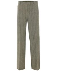 Circolo 1901 - Herringbone-Pattern Tailored Trousers - Lyst