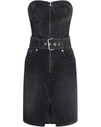 Karl Lagerfeld - Bandeau Denim Dress - Lyst