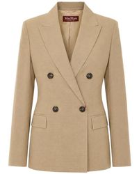 Max Mara - Double-Breasted Peak-Lapel Blazer - Lyst