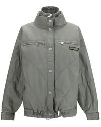 The Attico - High-Neck Zipped Bomber Jacket - Lyst