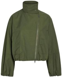 Vince - Asymmetric-Zip Funnel-Neck Jacket - Lyst