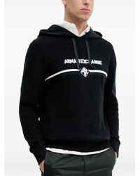 ARMANI EXCHANGE - Sudadera con capucha y logo bordado - Lyst