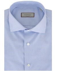 Canali - Geruit Overhemd - Lyst