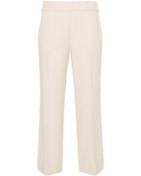 Peserico - High-waist Tailored Cropped Trousers - Lyst