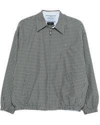 Prada - Check-Pattern Zip-Fastening Jacket - Lyst
