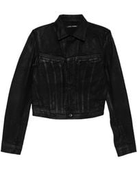 Julius - Coated Cropped Jacket - Lyst
